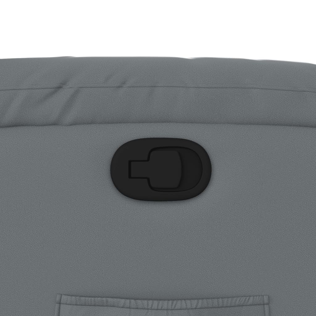 Fåtölj Grå Reclinerfåtölj konstläder