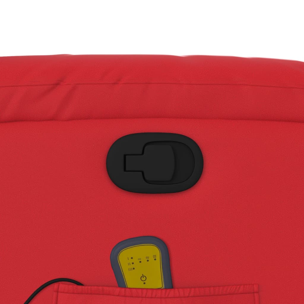 Elektrisk Massagefåtölj Röd konstläder