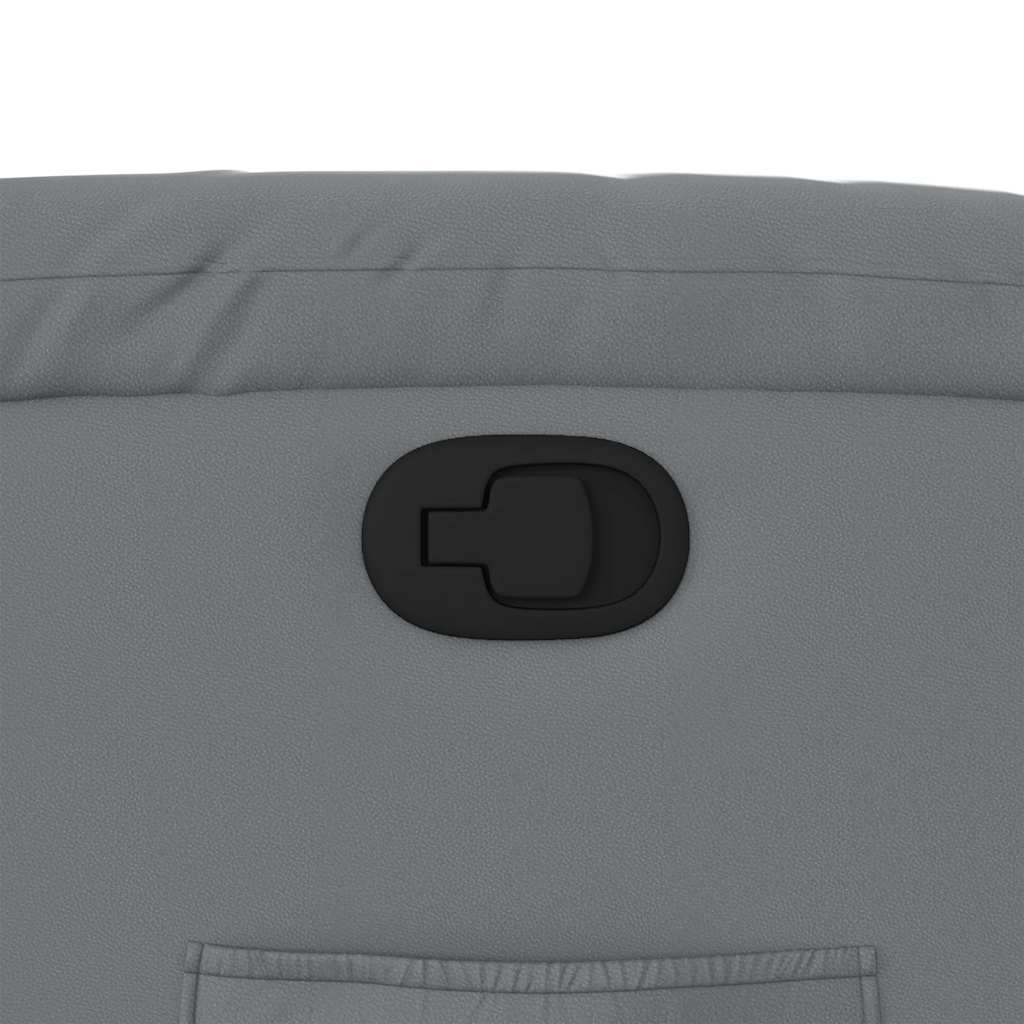 Fåtölj Grå Reclinerfåtölj konstläder