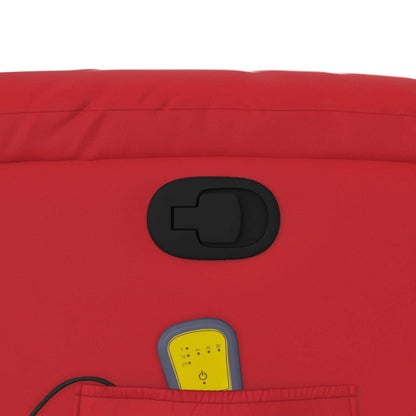 Elektrisk Massagefåtölj Röd konstläder