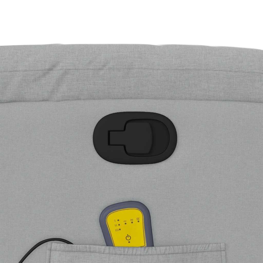 Elektrisk Massagefåtölj Ljusgrå tyg