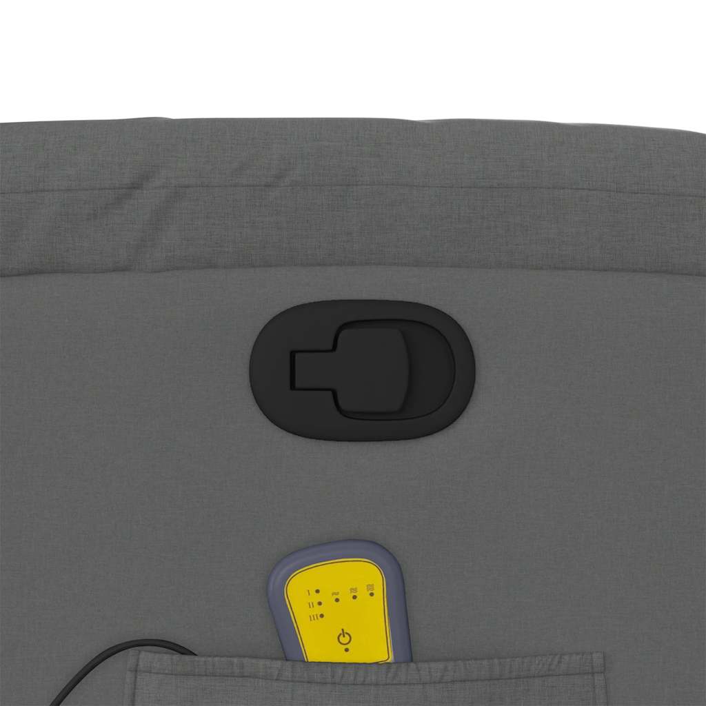 Elektrisk Massagefåtölj Mörkgrå tyg