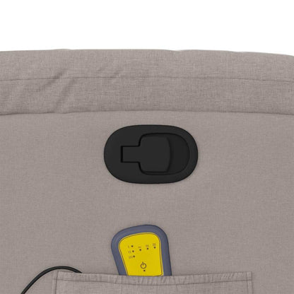Elektrisk Massagefåtölj Taupe tyg