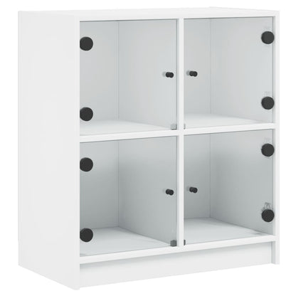 Skåp Vit med glasdörrar 68x37x75,5 cm