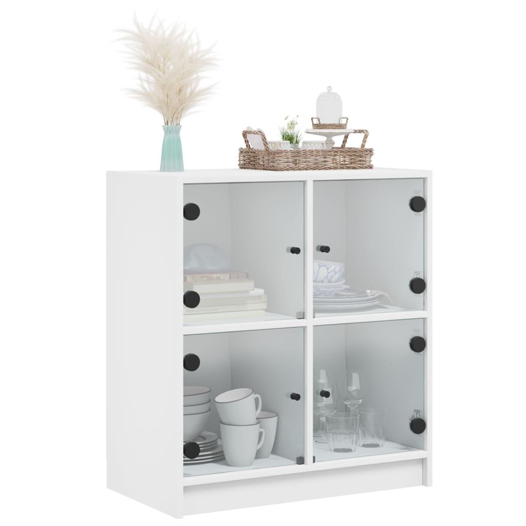 Skåp Vit med glasdörrar 68x37x75,5 cm