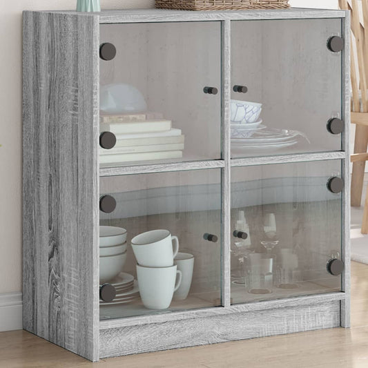 Väggskåp Sonoma Grå med glasdörrar 68x37x75,5 cm