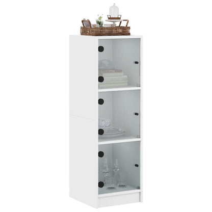 Skåp Vit med glasdörrar 35x37x109 cm
