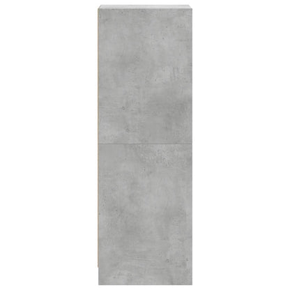 Skåp Betonggrå med glasdörrar 35x37x109 cm
