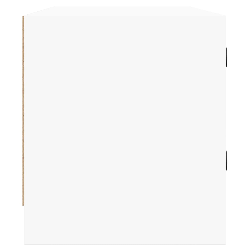 TV-Möbel Vit TV-Bänk med glasdörrar 102x37x42 cm