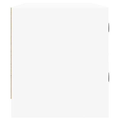 TV-Möbel Vit TV-Bänk med glasdörrar 102x37x42 cm