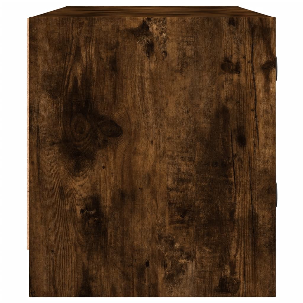 TV-Möbel Rökfärgad Ek TV-Bänk med glasdörrar 102x37x42 cm