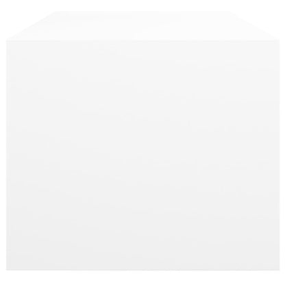 Soffbord Vit med glasdörrar 102x50x42 cm