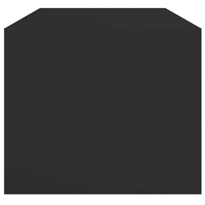 Soffbord Svart med glasdörrar 102x50x42 cm