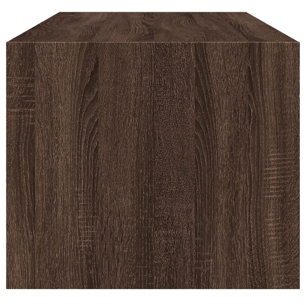 Soffbord Brun Ek med glasdörrar 102x50x42 cm