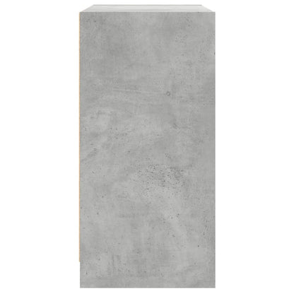 Skåp Betonggrå med glasdörrar 68x37x75,5 cm