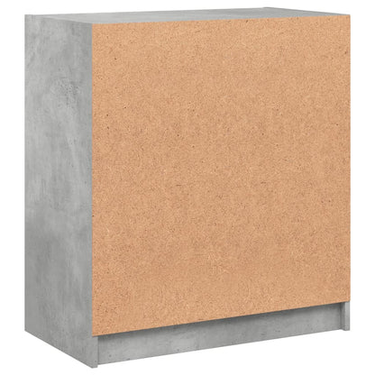 Skåp Betonggrå med glasdörrar 68x37x75,5 cm