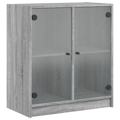Skåp Sonoma Grå med glasdörrar 68x37x75,5 cm