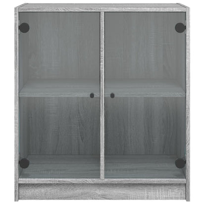 Skåp Sonoma Grå med glasdörrar 68x37x75,5 cm