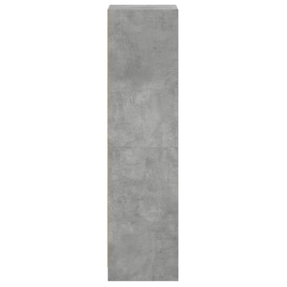 Skåp Betonggrå med glasdörrar 35x37x142 cm