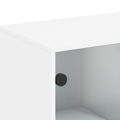 Skåp Vit med glasdörrar 69x37x100 cm