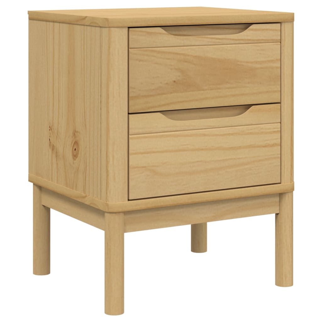 Sängbord Nattduksbord Brun vaxbrun 45x39x57 cm massiv furu