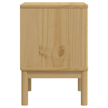 Sängbord Nattduksbord Brun vaxbrun 45x39x57 cm massiv furu