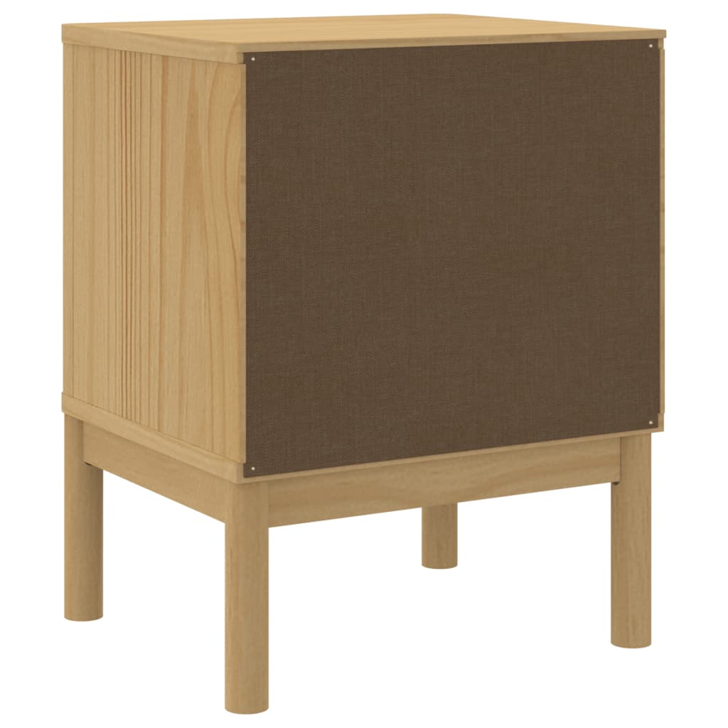 Sängbord Nattduksbord Brun vaxbrun 45x39x57 cm massiv furu