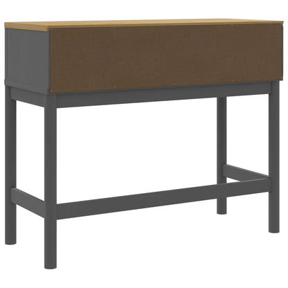 Avlastningsbord Konsollbord Grå FLORO 89,5x36,5x73 cm massiv furu