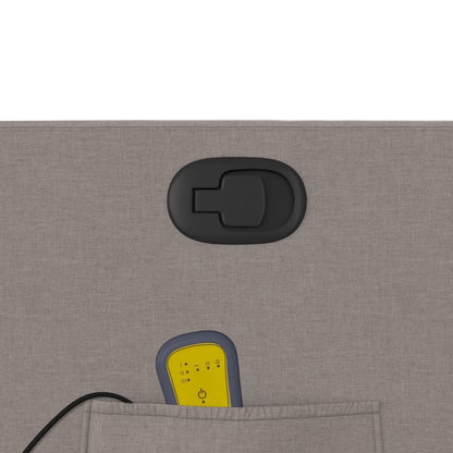 Elektrisk Massagefåtölj Taupe med uppresningshjälp tyg