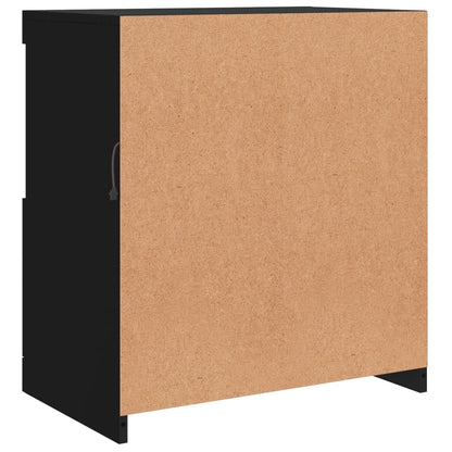 Skänk Svart LED-belysning 60,5x37x67 cm