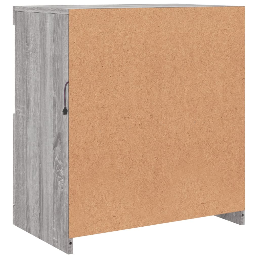 Skänk Sonoma Grå LED-belysning 60,5x37x67 cm