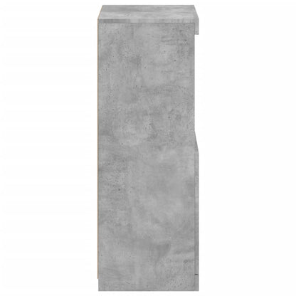 Skänk Betonggrå LED-belysning 41x37x100 cm