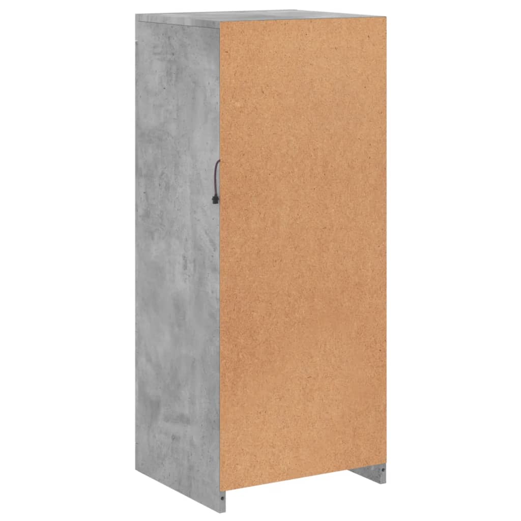 Skänk Betonggrå LED-belysning 41x37x100 cm