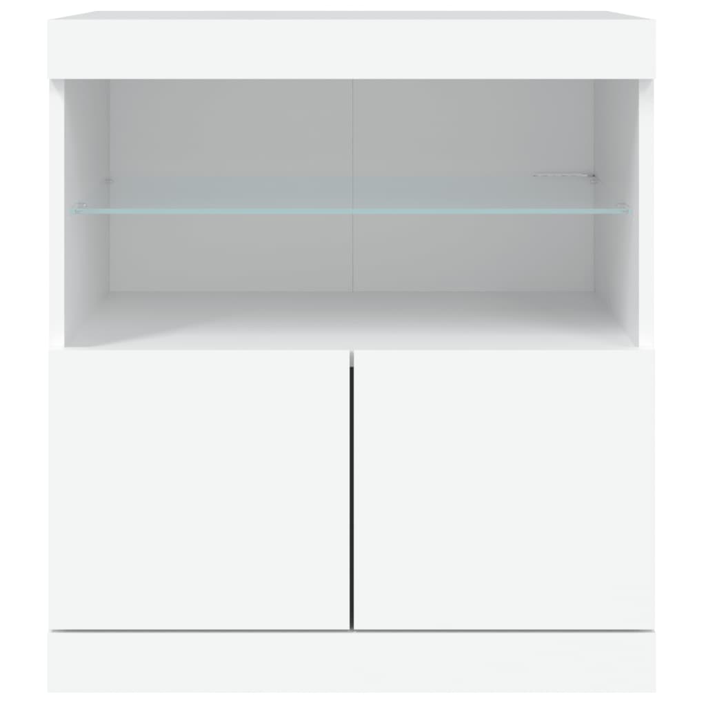 Skänk Vit LED-belysning 60x37x67 cm