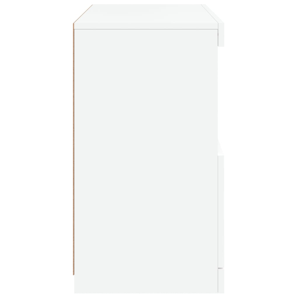 Skänk Vit LED-belysning 60x37x67 cm