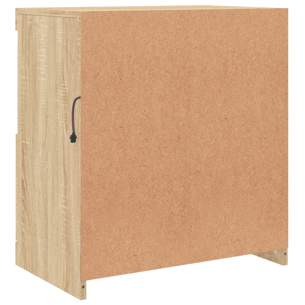 Skänk Sonoma Ek LED-belysning 60x37x67 cm