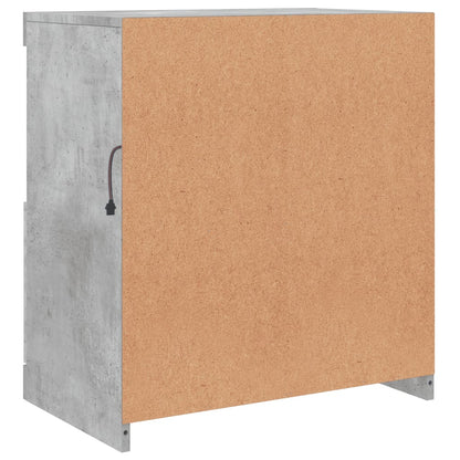 Skänk Betonggrå LED-belysning 60x37x67 cm