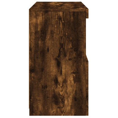 Skänk Rökfärgad Ek LED-belysning 60x37x67 cm