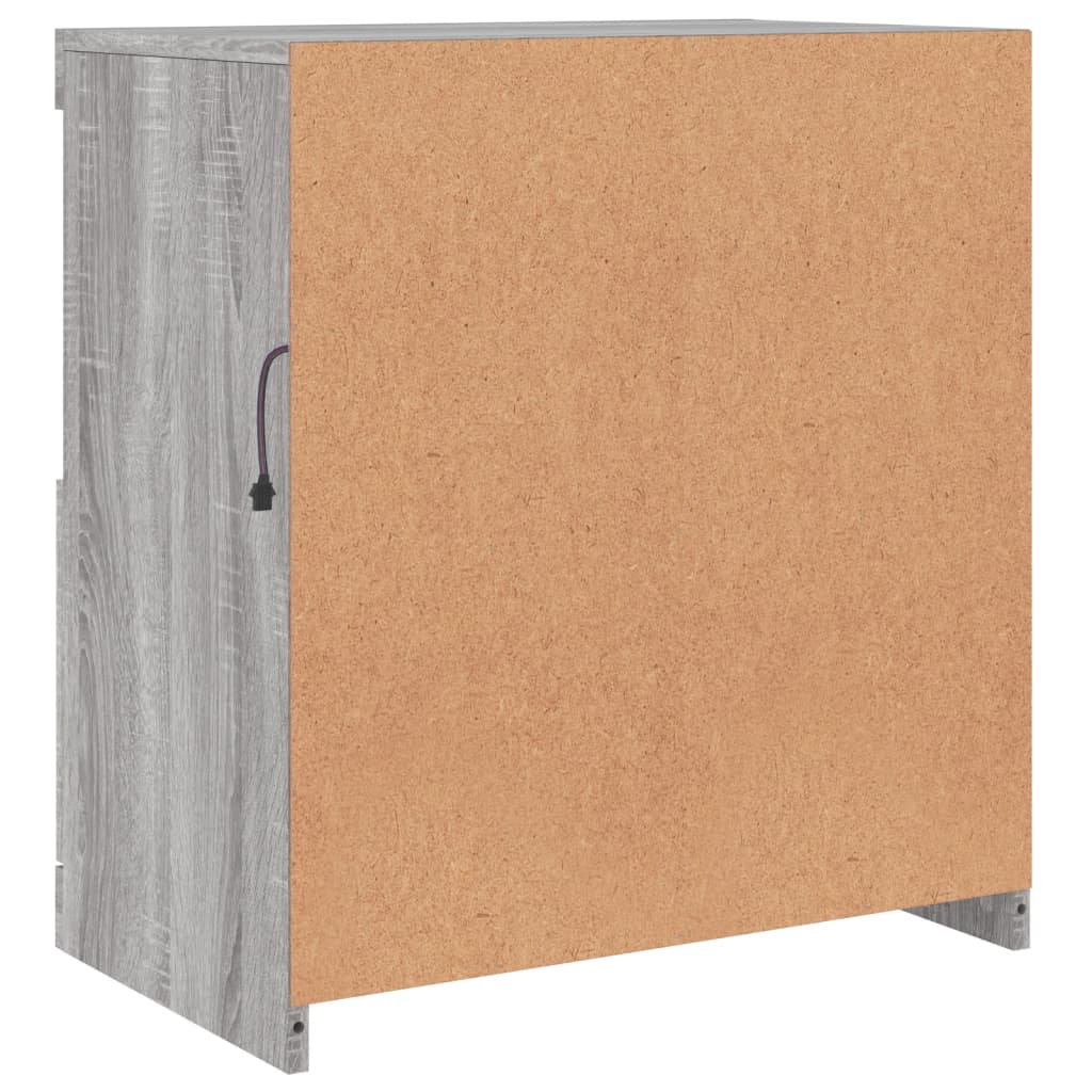 Skänk Sonoma Grå LED-belysning 60x37x67 cm