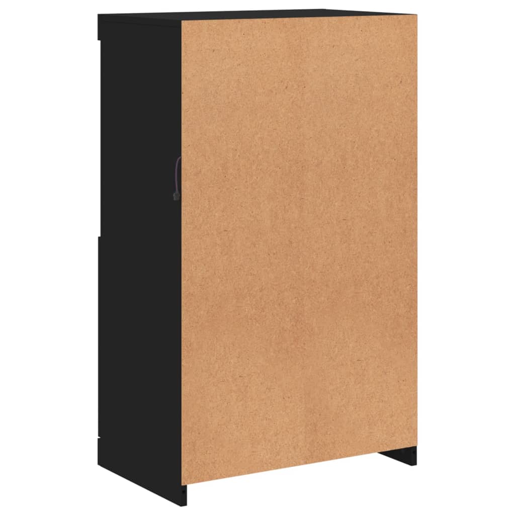 Skänk Svart LED-belysning 60,5x37x100 cm