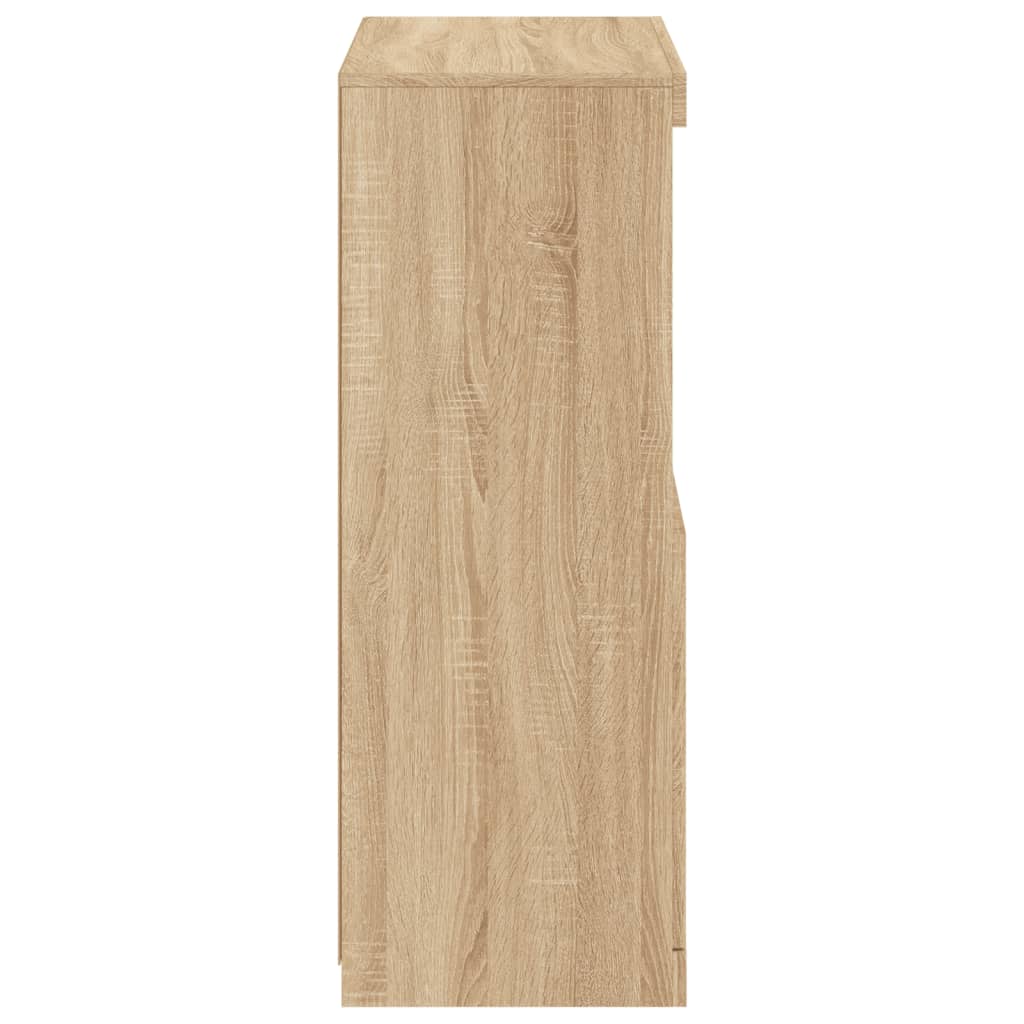 Skänk Sonoma Ek LED-belysning 60,5x37x100 cm