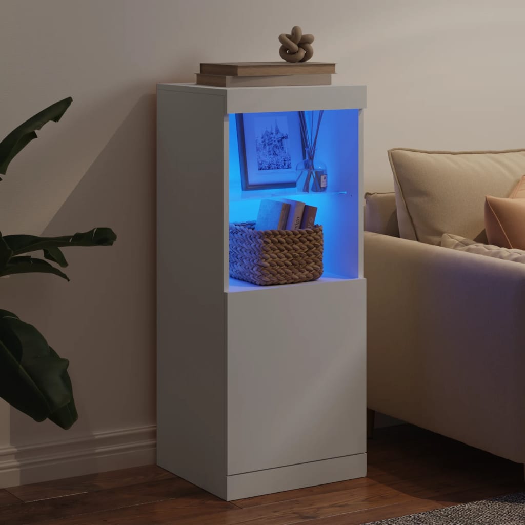 Skänk Vit LED-belysning 41x37x100 cm