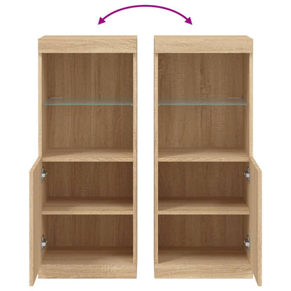 Skänk Sonoma Ek LED-belysning 41x37x100 cm