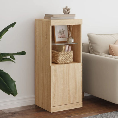 Skänk Sonoma Ek LED-belysning 41x37x100 cm