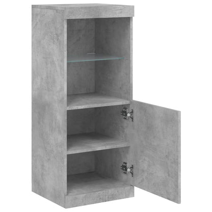 Skänk Betonggrå LED-belysning 41x37x100 cm