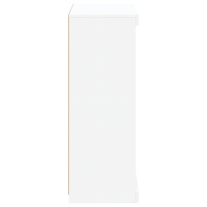 Skänk Vit LED-belysning 60,5x37x100 cm