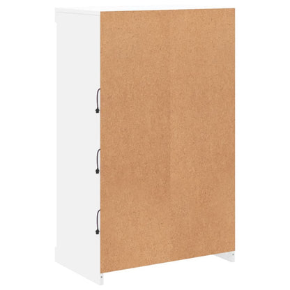 Skänk Vit LED-belysning 60,5x37x100 cm