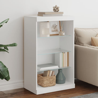 Skänk Vit LED-belysning 60,5x37x100 cm