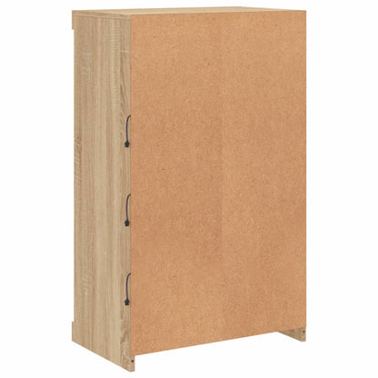 Skänk Sonoma Ek LED-belysning 60,5x37x100 cm