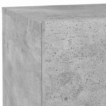 Sängbord Nattduksbord Betonggrå med LED-lampor 70x36x40,5 cm